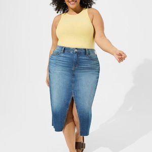 NWT Torrid Maxi Denim Slit Front Skirt